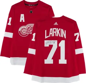 Dylan Larkin Detroit Red Wings Autographed Red Adidas Jersey with Assistant Captain Patch - Fanatics Authentic Certified