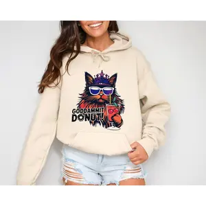 Goddamnit Donut Hoodie, Dungeon Crawler Carl Shirt, Goddamnit Donut, Sci Fi Book Lover Tee, Unisex Sweater Pullover Tee