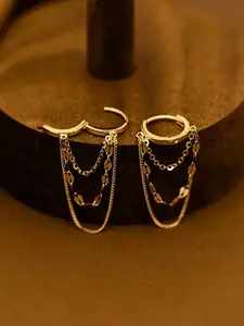 Delicate Stainless Steel Chain Hoop Earrings for Women & Girls, Casual All-Season Jewelry, Dainty Fashion Jewelry, Perfect Gift for Her, High Quality Earrings
