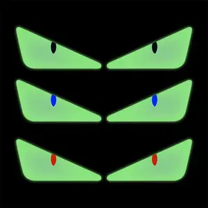 3D Devil Eye Design Motorcycle Sticker, Luminous Reflective Motorcycle Decal, Cute Motorcycle Windshield Sticker, Sticker Decals, Suitable for Motorcycle, Motorbike, Electric Bike, Scooter, Bicycle