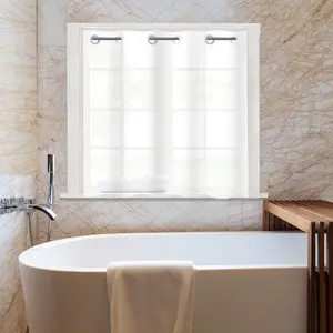 Plastic Frosted PEVA Bathroom Window Curtain, No Hook Needed Narrow Small Short Peva  Shower Curtain for Shower Room, Width 48 x Length 48 Inch