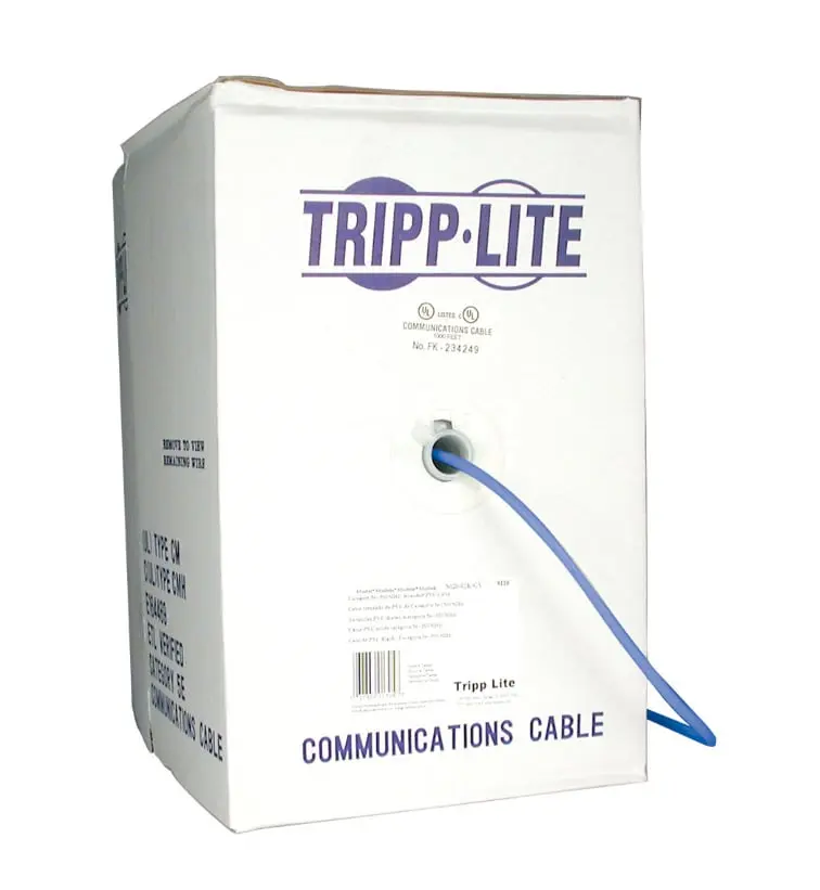 Tripp Lite TRL-N020-01K-BE Cat5e 350MHz Bulk Stranded-Core PVC Cable, Blue - 1000 ft.