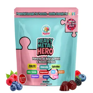 All Natural Zeolite/Chlorella/Spirulina Heavy Metal & Microplastic Detox/Cleanse & Restore Gummies For Kids & Adults. Sugar, Dye, Additive FREE Healthy Gut Probiotics Daily Dietary Supplement