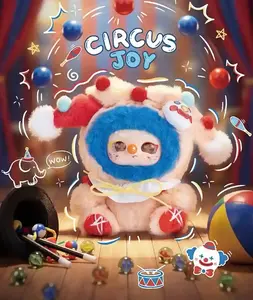 Rumi Dreamy Clown Town Series Plush Blind Box - Mystery Whimsical Circus Stuffed Animal - Kawaii Fluffy Pierrot Art Toy for Desk Decor & Surprise Birthday Gift