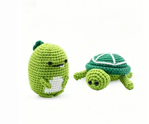 DIY Cute Animal Crochet Kit – Step-by-Step Video Tutorial to Make Penguin, Owl, Turtle & Dinosaur Plush Toys