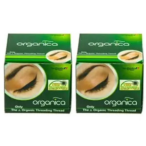 2 Spool X 300M Organica Organic Cotton Eyebrow Threading Thread - India - Dermaplaning Epilator Tool For Upper Lip Chin Forehead Ibrow Hair Removal