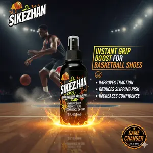 SIKEZHAN Basketball Shoe Anti-Slip Spray Sneaker Grip Enhancer Sole Traction Spray Improves Grip Reduces Slips Sticky Fluid For Indoor Court Shoes Basketball Volleyball Gym Essential Sports Accessories, Confidence Booster, Fast Drying