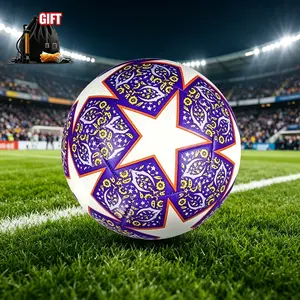 2024 New Star-Designed Size 5 Soccer Ball with Inflator Pump, Durable Curve Construction Football, Professional10 sickProfessional Training & Match Outdoor Sports Equipment for All Ages,summervibes