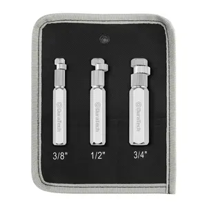 #JumpstartSale DURATECH Internal Pipe Wrench Set, Pipe Nipple Extractor Set, 3-Piece, 3/8",1/2" and 3/4" Pipe Capacities, Organizer Pouch Included