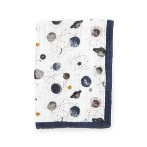 Cotton Muslin Baby Quilt - Planetary