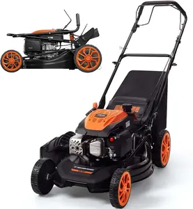 【Father's Day Gift】Efurden 21" Self-Propelled Gas Lawn Mower – 170CC 4-Stroke Engine, 7 Cutting Heights, 3-in-1 Mulch/Bag/Discharge, 1.9-Bushel Large Grass Collector, EPA Compliant