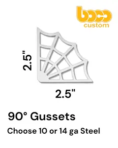 2.5" x 2.5" Spider Web Corner Gussets - 90 Degree