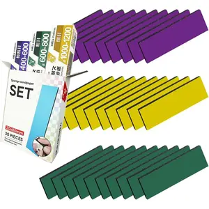 Sanding Sponge for Model Gundam Building, Hobby Model Tools Hand Sanding Block  Wet Dry Reuse 400 to 1200 Grit Sandpaper, 30 Sheets