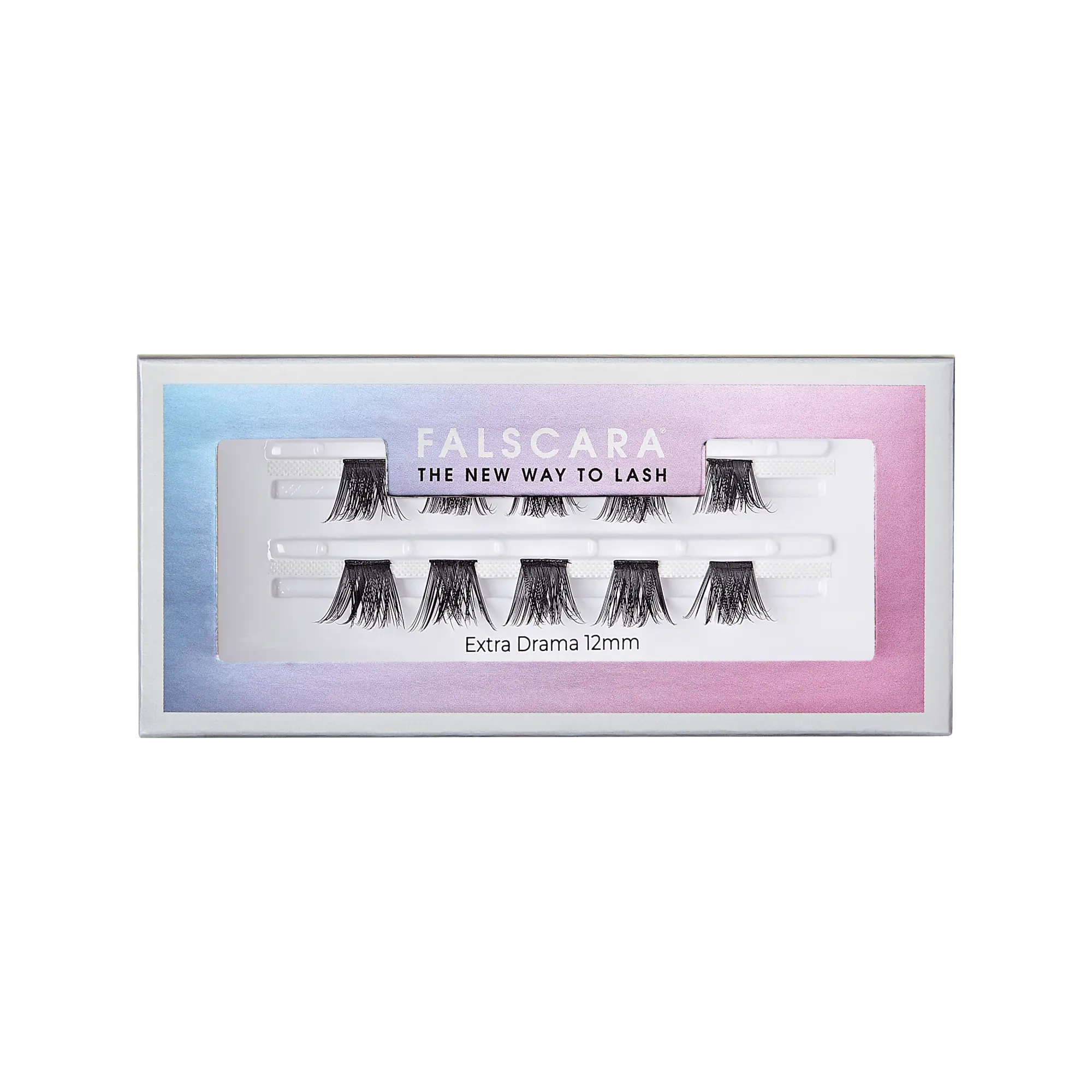 Falscara Extra Drama Volume Single Pack | DIY False Lash Extensions, Ultra Glam, Cluster Lash, Wispy Lashes, 10 Wisps, 12mm