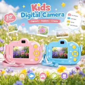 Kids Digital Camera - 32MP 1080P Compact Durable Micro Device, Dual Lens Selfie Camera with 2.0" IPS Screen, Portable Toddler Video Recorder with Charging Function, Children's Day & Graduation Gift for Boys Girls 3-12