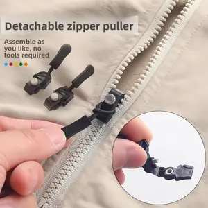 [5pcs] Universal Zip Repair Kit, Zipper, Detachable Tool-Free Replacement Zip Heads, Suitable for Jackets Pants Bags Shoes Boots, Home Quick Fix
