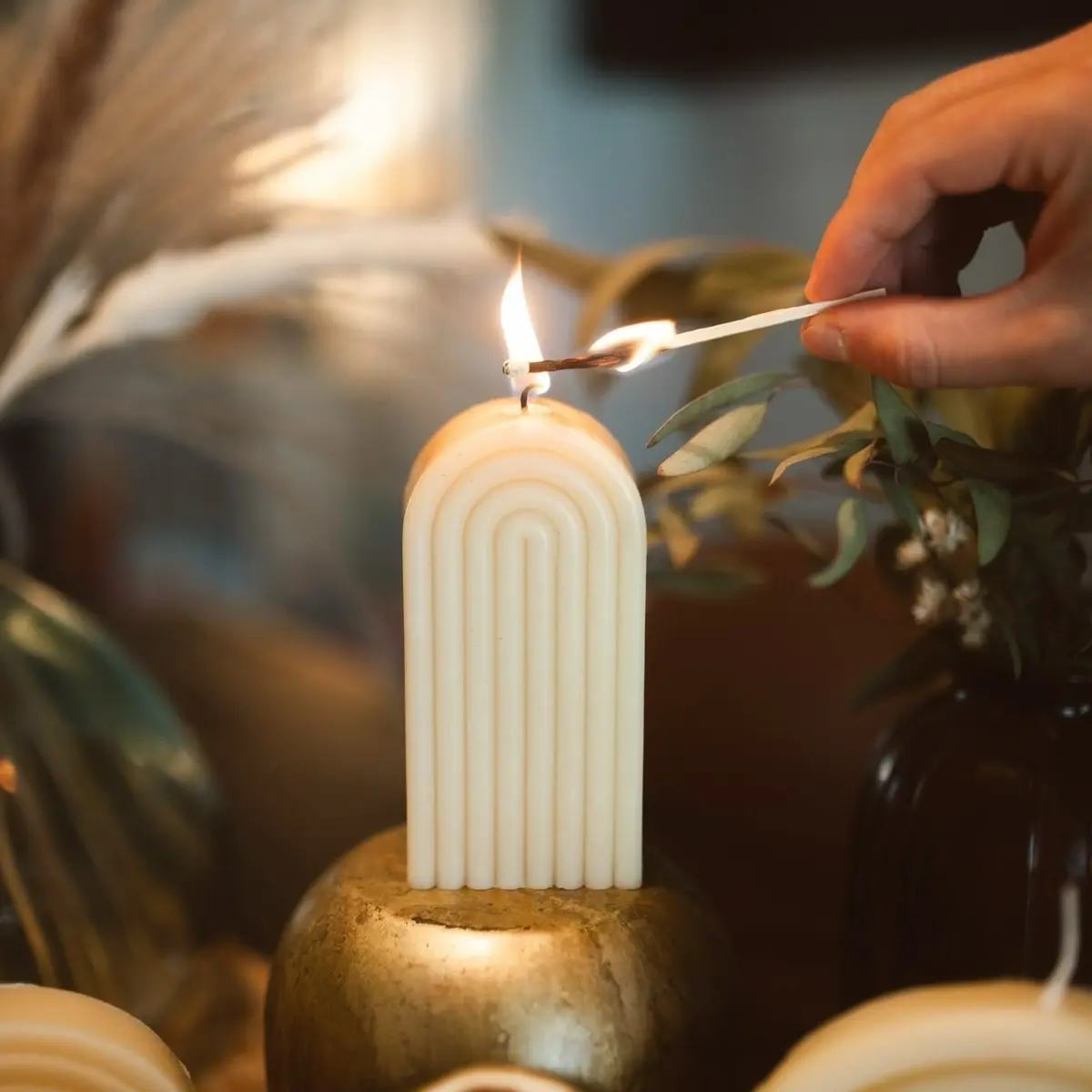 Rainbow Candle Lavender
