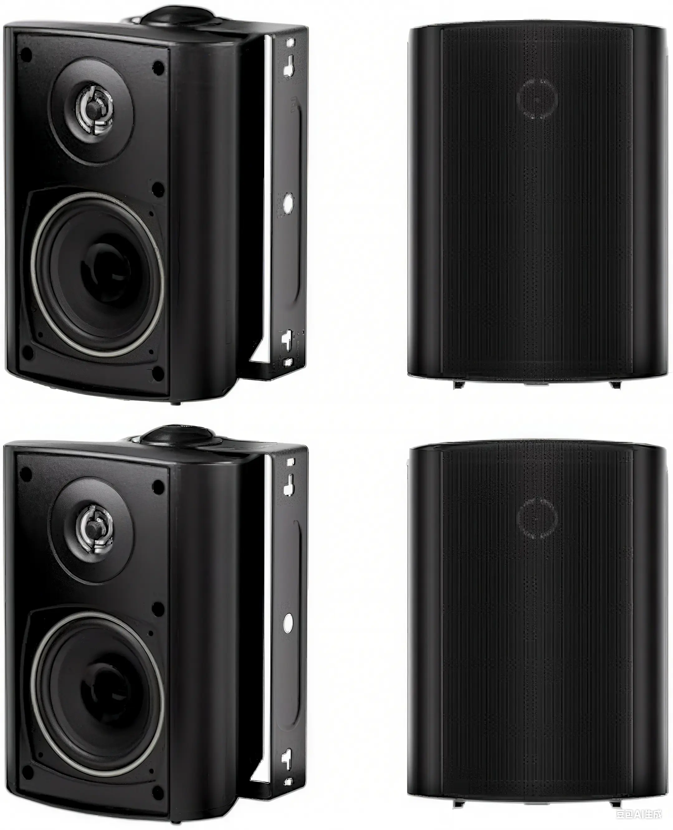 Herdio 4 Inch Outdoor Speakers with Bluetooth 4 Channel Amplifier for Indoor Outdoor Patio Deck Waterproof Wall Mount System 4 Speakers, Audio, Wireless