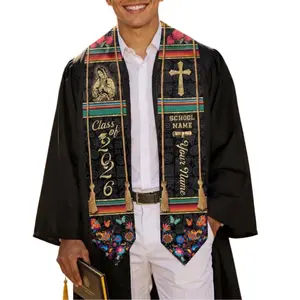 [HOT] Custom Mexican Graduation Sash, Mexican American Flag Graduation Sash 2026, Mexican Stole Graduation
