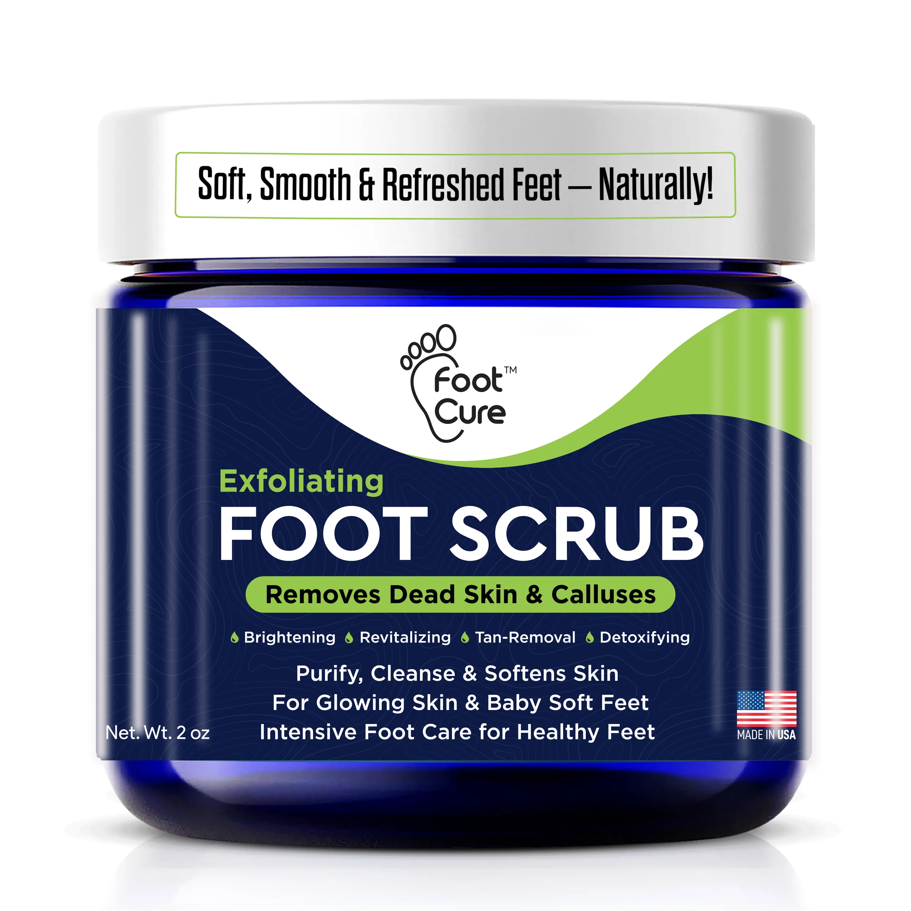 Foot Cure Exfoliating Foot Scrub with Pumice – Smooths Rough Skin & Heels – Softens Cracked Feet – Moisturising Foot Care for Dry Skin Intensive Foot Care Foot Dead Skin Remover