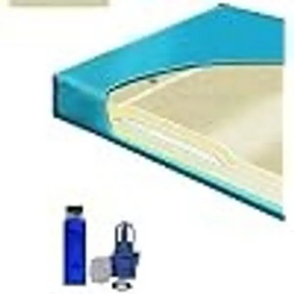 Queen 90% Waveless Vinyl Waterbed Mattress with Fill Kit and 4oz Conditioner