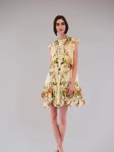 Julia Jordan 3/5-Length Sleeve Midi Dress with Self Tie