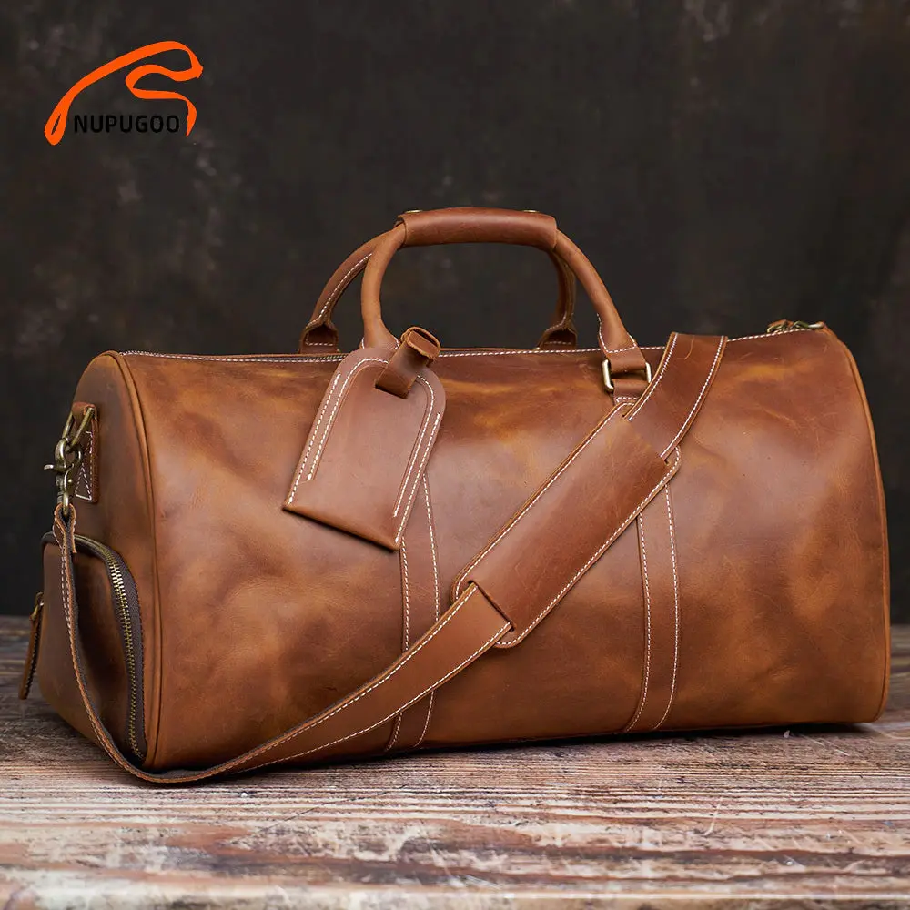 Vintage Travel Bag Genuine Leather Duffle Vintage Travel Bag Genuine Leather Duffle
