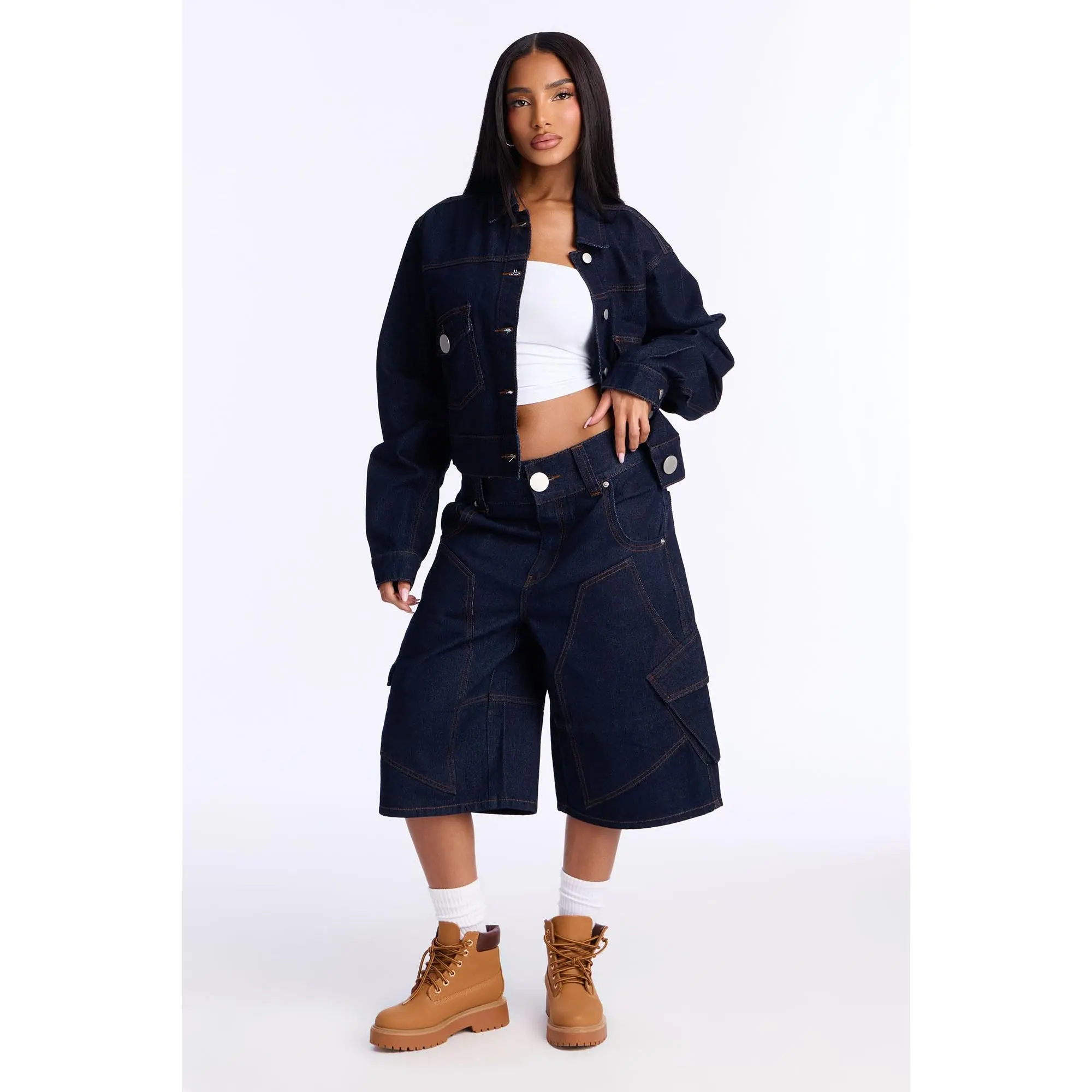North End Denim Jorts - Dark Denim