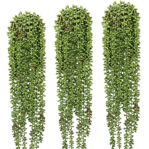 3 Pcs beaded plants Hanging Succulents Plants for Home Garden Decor (Pots Not Included)