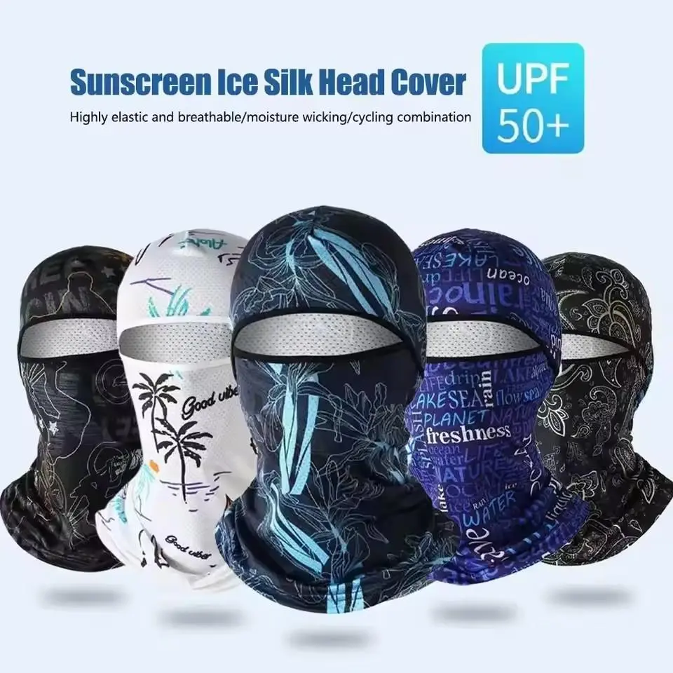 Summer Cool Ice Silk Balaclava - Full Face Cover with UV Protection for Cycling, Motorcycle & Outdoor Sports