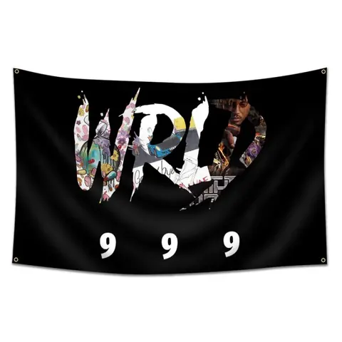 3x5ft Hip Hop Singer Letter-Infused Fabric Banner - Fade-Resistant Advanced Print Festive Flag with 4 Polished Brass Grommets, Hanging Home Supplies for Gym Decor, Long-Lasting Indoor-Outdoor Party Supply