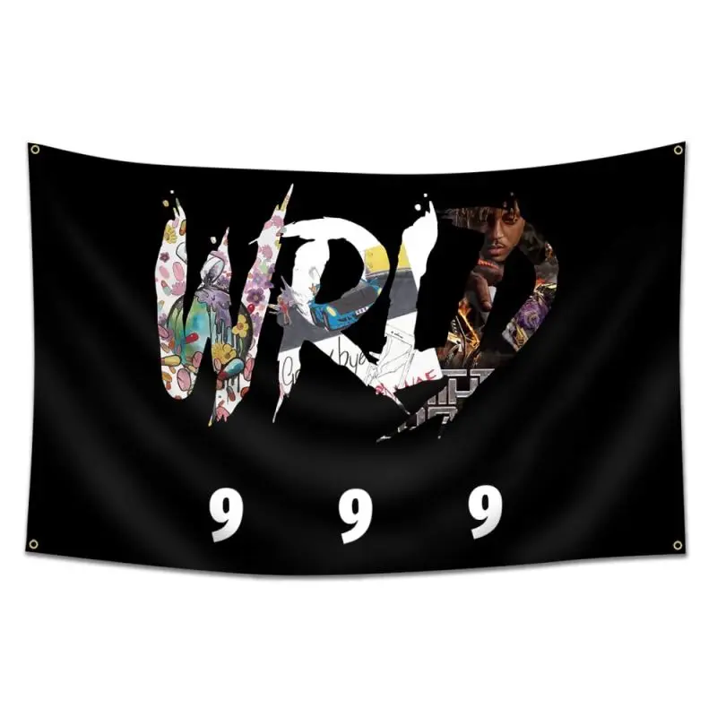 3x5ft Letter-Infused Hip Hop Singer Tapestry Banner with 4 Brass Grommets (Polished Finish), Advanced Print Lasting Look Backdrop Festive Flag, Indoor & Outdoor Decor for Back to School Music Festival, Home Bedroom Living Room Wall Hanging