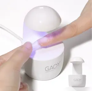 GAOY Mini UV Light for Gel Nails, Small Curing Light, Eggshell LED Nail Lamp, Fast Curing, White