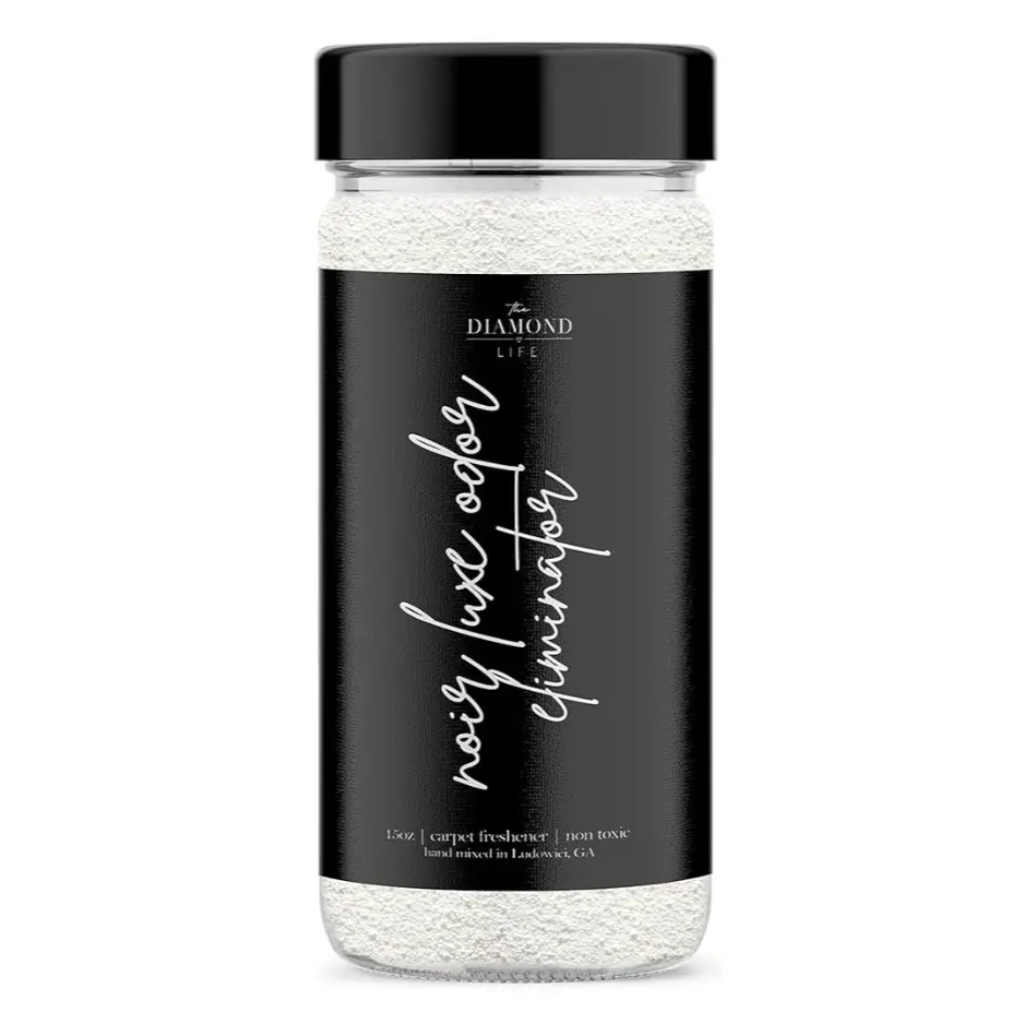Home "Noir Luxe" Sea Salt, Ozone, & Black Plum Natural Carpet Powder, Mattress & Upholstery Freshener, Odor Eliminator For Homes With Kids & Pets
