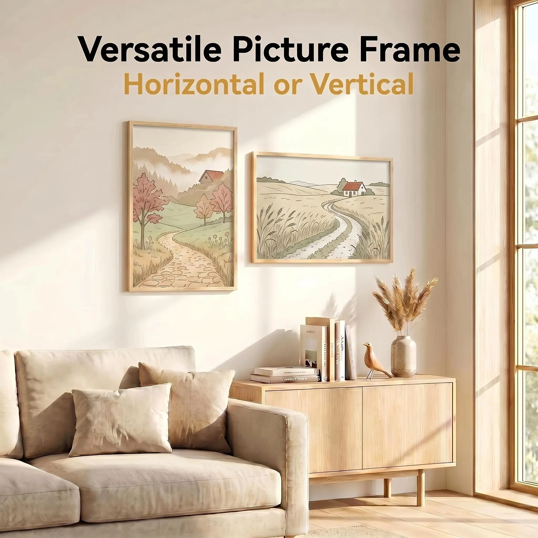 3 Pack 16X24 Picture Frame Black, Scratch-Proof Poster Frames 16 X 24 for Photo Gallery - Slide-In Strips, Horizontal Or Vertical Wall Mounting