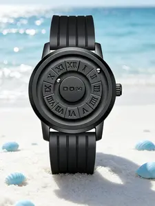 Men's Street Style Round Quartz Watch, Fashionable Magnetic Levitation Watch with Box, Trendy All-match Watch for Birthday Gift, Fashionable Stylish Watch, Quartz Analog Wristwatch