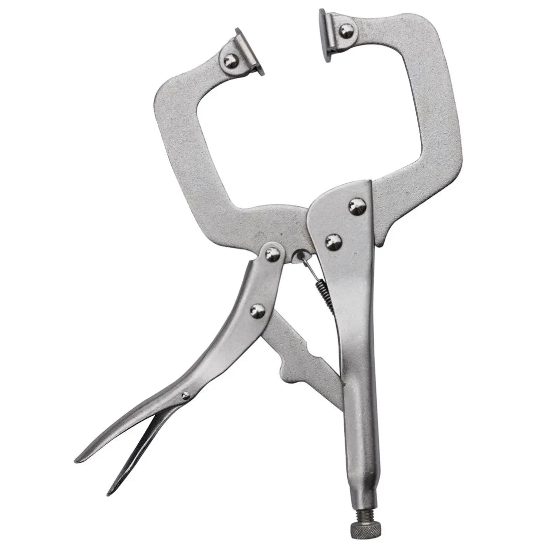 11 Inch Heavy Duty Industrial Locking C-Clamp with Swivel Pads, Wide Mouth Welding Locking Pliers, C-Type Vise Grip Tools, Secure Clamp
