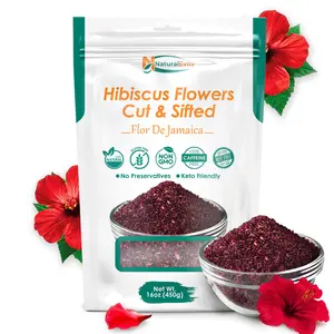 Hibiscus Tea Petals Bundle | Whole Dried Flowers + Cut & Sifted Hibiscus 16 oz – Sun-Dried, Non-GMO | NaturalEvity