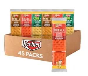 Keebler Sandwich Crackers, Lunch Snacks, Variety Pack (45 Packs)
