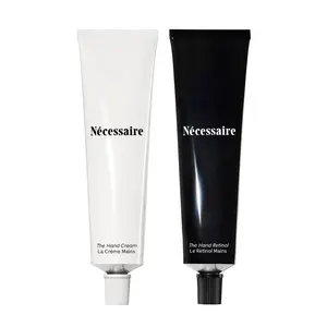 Nécessaire The Hand Duo. Fragrance-Free. Day-Night System to Reverse Dryness, Treat Loss of Volume, Recover Cuticles. 5 Ceramides, 5 Peptides, 0.25% Retinol + AHA. 65ml / 2.2 fl oz