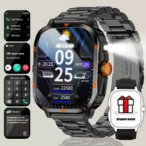 Smart Watch with LED Light | Wireless Call/Dial + Multi-Sports Modes | Call Alerts + Custom Wallpaper | iOS & Android Compatible | Multifunctional Smart Watch