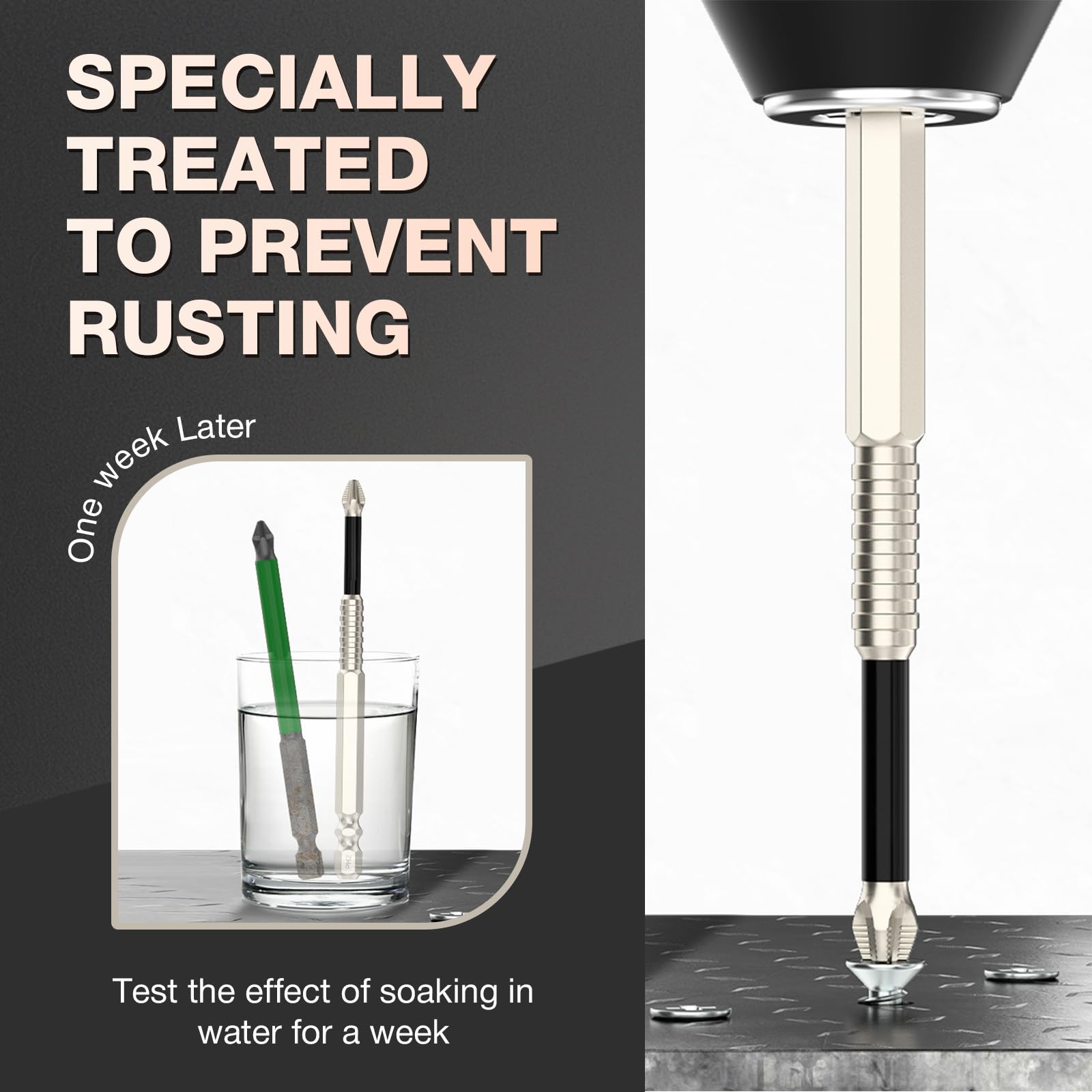 High-Magnetic Screwdriver Drill Bit Set, 2026 New k5 Impact Resistant Non Slip Bit, Anti Slip Screwdriver Bits for Dry Wall, Sheetrock