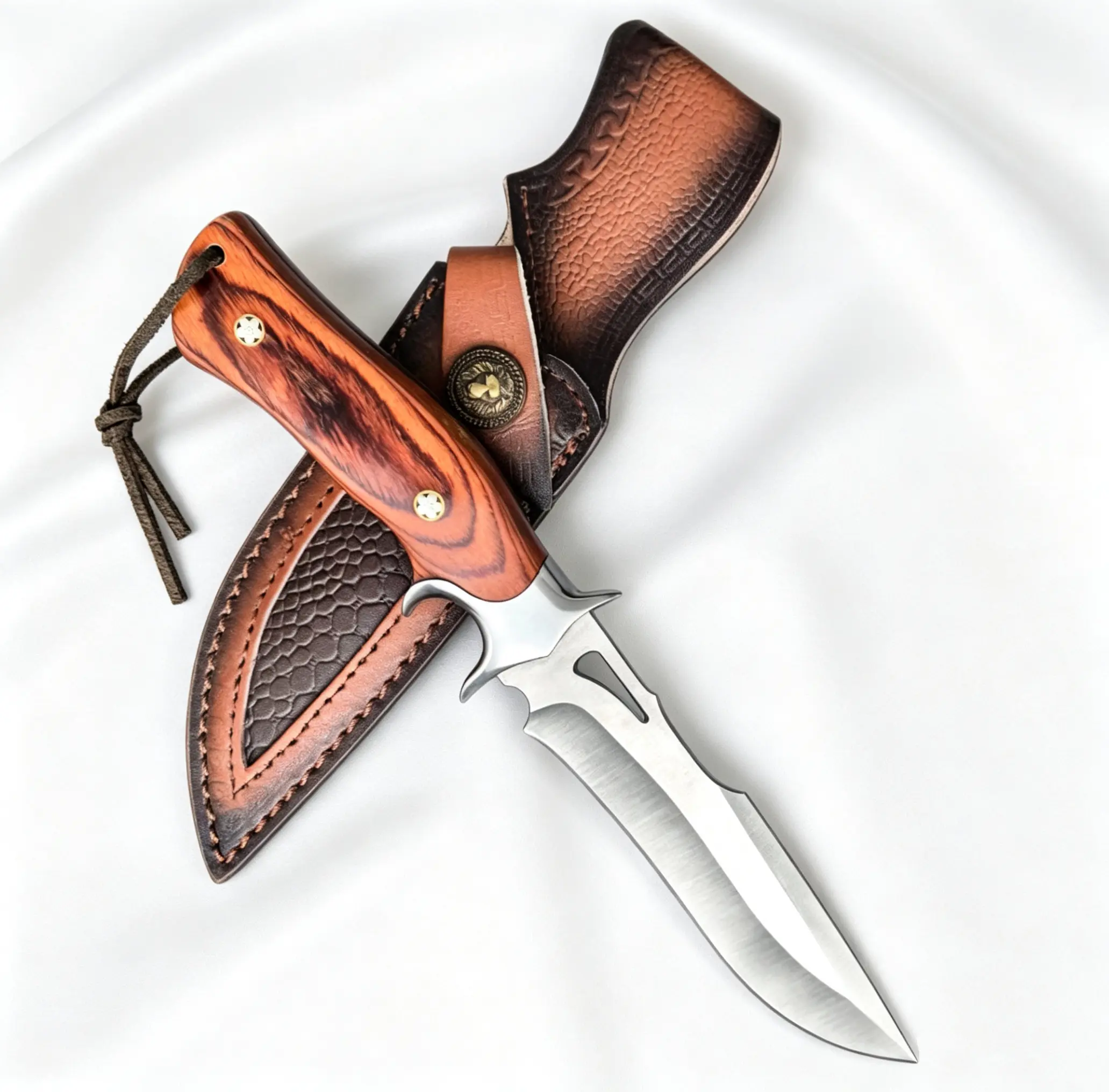 Tactical Fixed-Blade Knife for Adults, Fantasy Colorful Dagger with Bear Paw Design and Non-Slip Grip for Camping, Survival & Whittling Damascus Steel Gut Hook Hunting Knife ar-rpm9 replacement high-quality stainless steel blade travel-friendly
