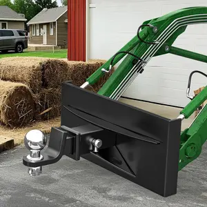 YITAMOTOR Mini Skid Steer Receiver Hitch Mount Plate, 1/4" Thick, Toro Dingo Quick Tach Mount, 2" Receiver Hitch; Weld-On or Bolt Surface, for Lightweight Towing