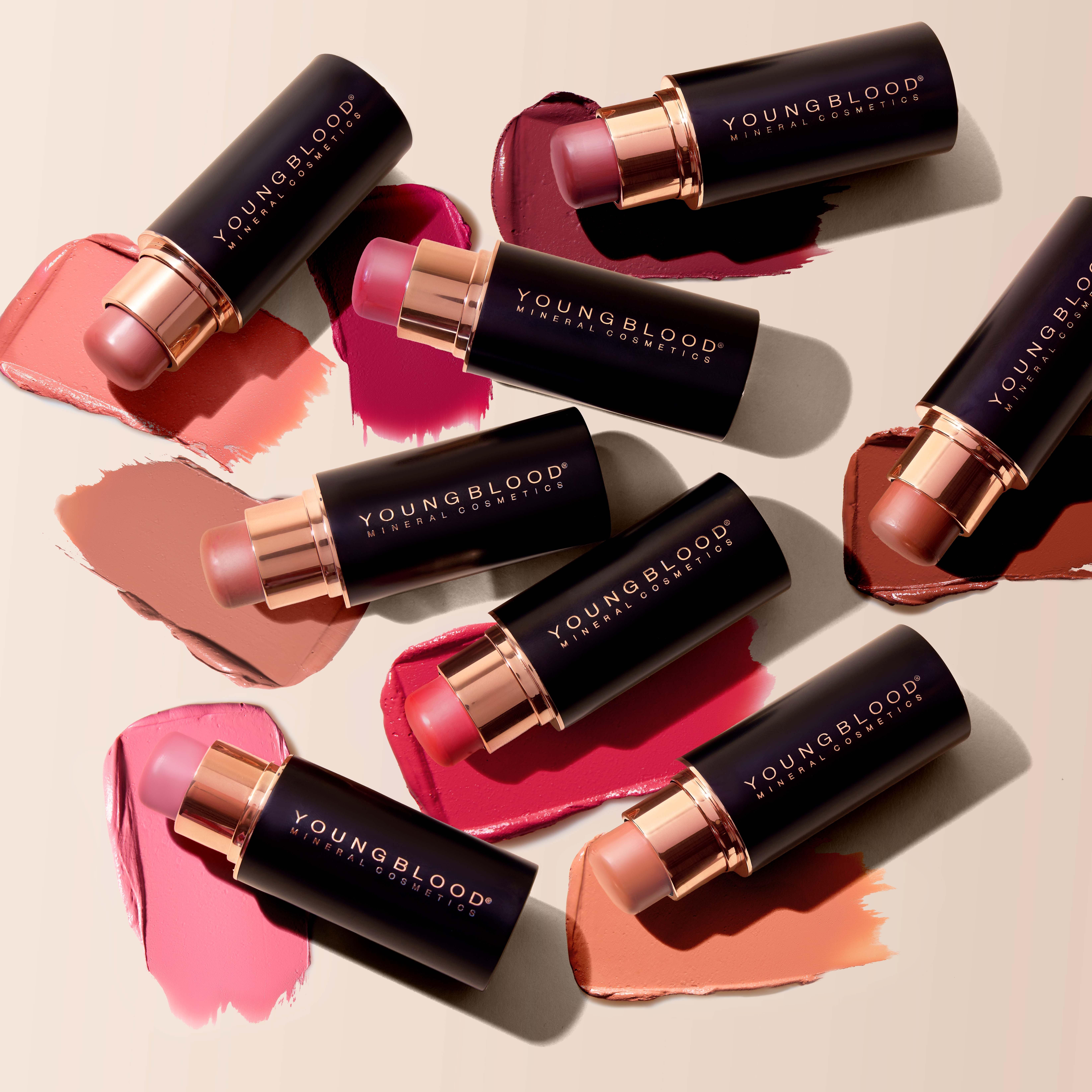 Youngblood VividLuxe Crème Blush Stick for Cheeks & Lips | High Pigment, Easy to Blend, Long-lasting, Firming & Noncomodogic | Hydrating Formula Containing Ceramides, Peptides, Hyaluronic Acid, Vitamin B3