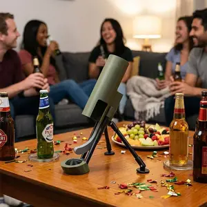 Cool Beer Bottle Opener, Cap Launcher Shooter, Perfect for Home Bar, Office Desk, Parties, Gifts, Stylish Bar Accessories