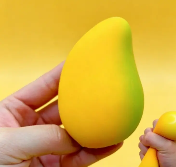 Fluid mango stress-relief toy, slow-rebound decompression toy, fruit squishy toy, moldable fluid mango squishy toy
