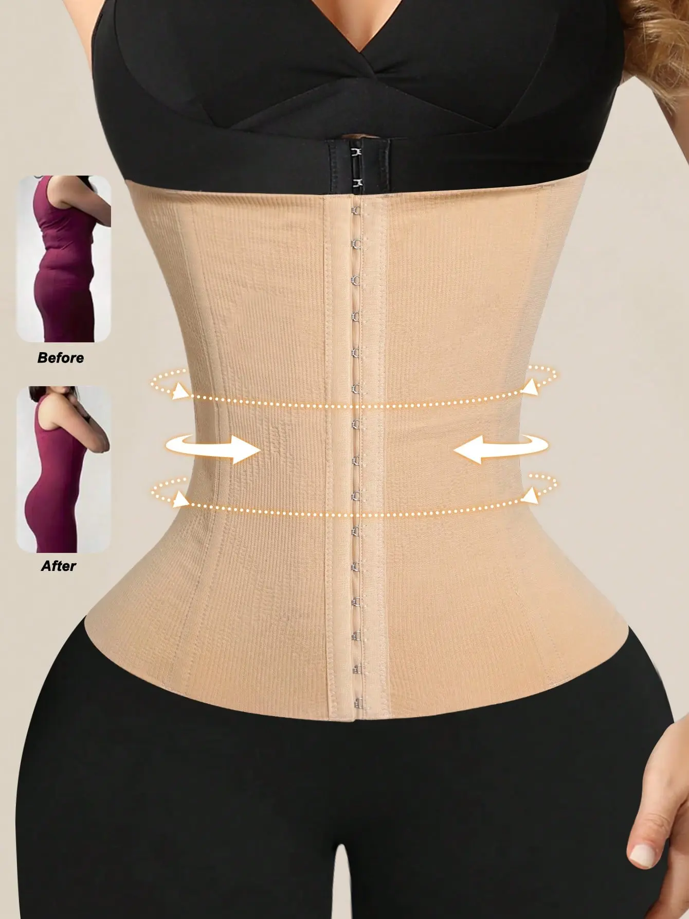 SHAPEGUY Waist Trainer Body Shaper Tummy Slimming Corset Shapewear Tummy Control Comfortable Girdle For Women Postpartum Seamless