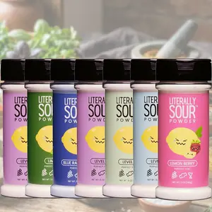 [HOT 2026] Padiano's Kitchen(6 hương vị), Sour Lime, Level 1, Level 2, Level 3, Lemon Berry, Sour Blue Raspberry - Sour Powder - Sugar and Sour Mix - Dye Free - 5oz - perfect for fruit, candy, drinks.