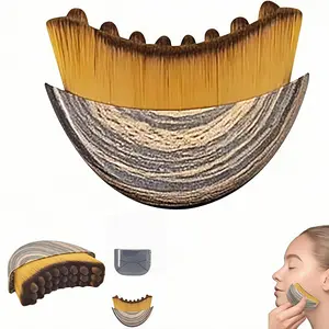 Lymphatic Contour Face Brush for Jawline & ChinSculpting - Dry Brushing Massager for LymphaticDrainage & Facial Fatigue Relief, ErgonomicallyDesigned to Fit The Skin Precisely #SummerVibes